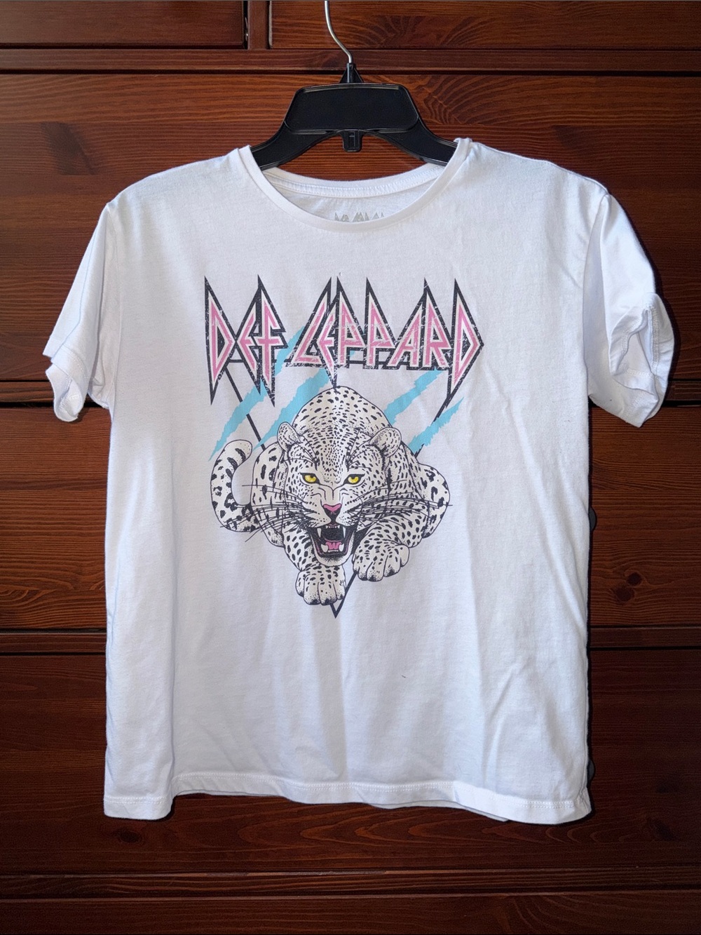 Def Leppard Retro Leopard Graphic Band Tee Shirt XL Rock Tee